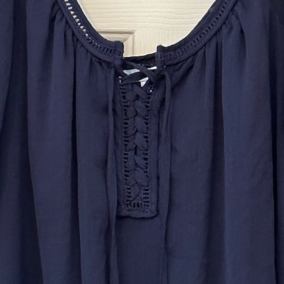 Flowy tunic top / short dress boho hippie size S - Purple Snow - Picture 4 of 9